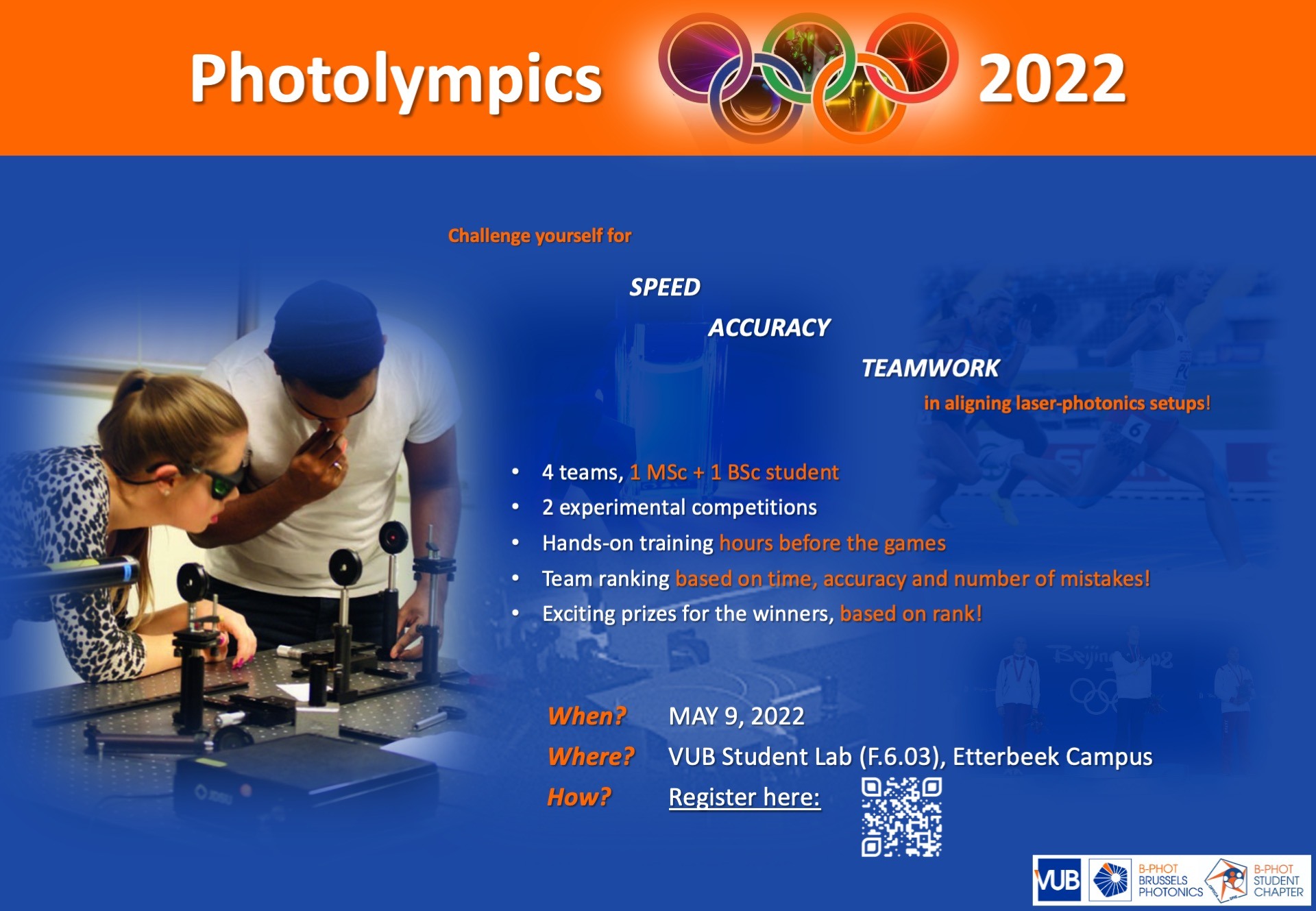 Photolympics banner 2022 VUB B-PHOT Student Chapter